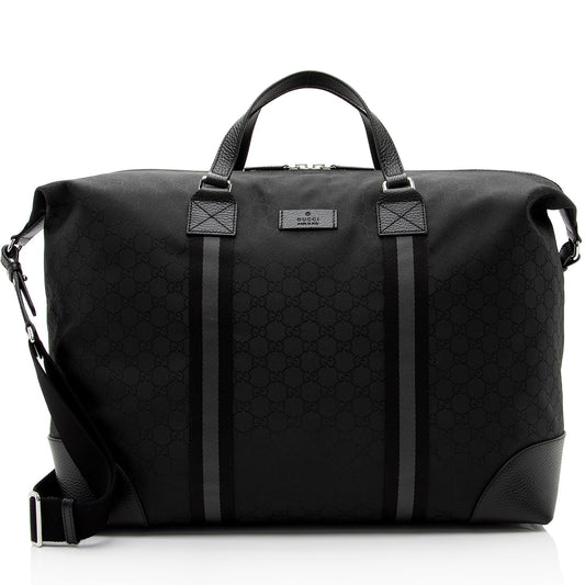 Gucci GG Nylon Travel Duffle Bag (SHF-EZRm68)