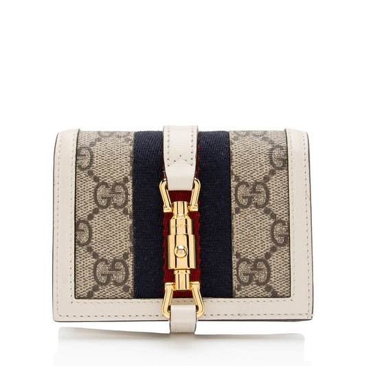 Gucci GG Supreme 1961 Jackie Card Case Wallet (SHF-Roet5l)