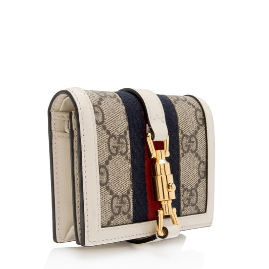 Gucci GG Supreme 1961 Jackie Card Case Wallet (SHF-Roet5l)