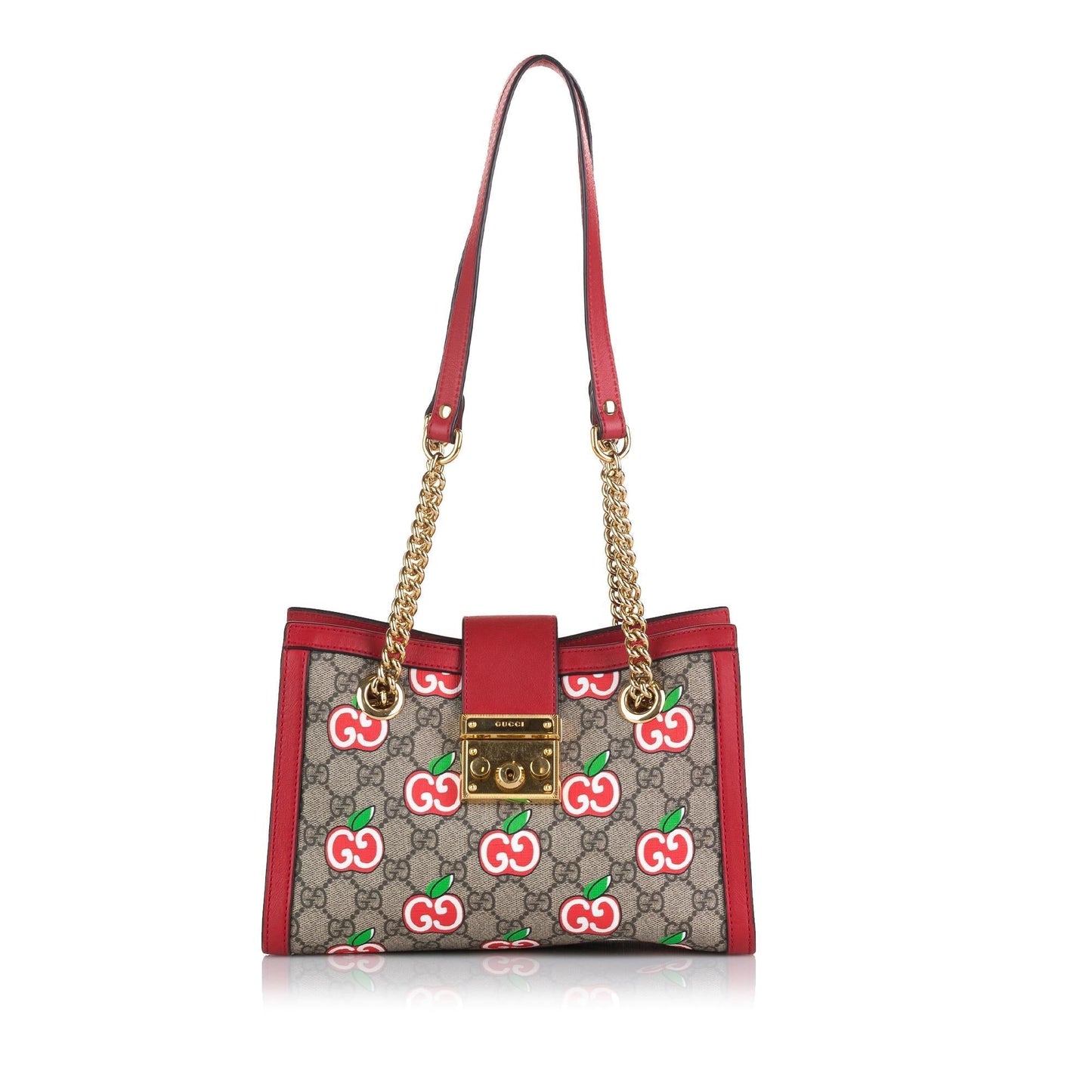 Luxury Gucci GG Supreme Apple Padlock Tote (SHG-iVKYxI)