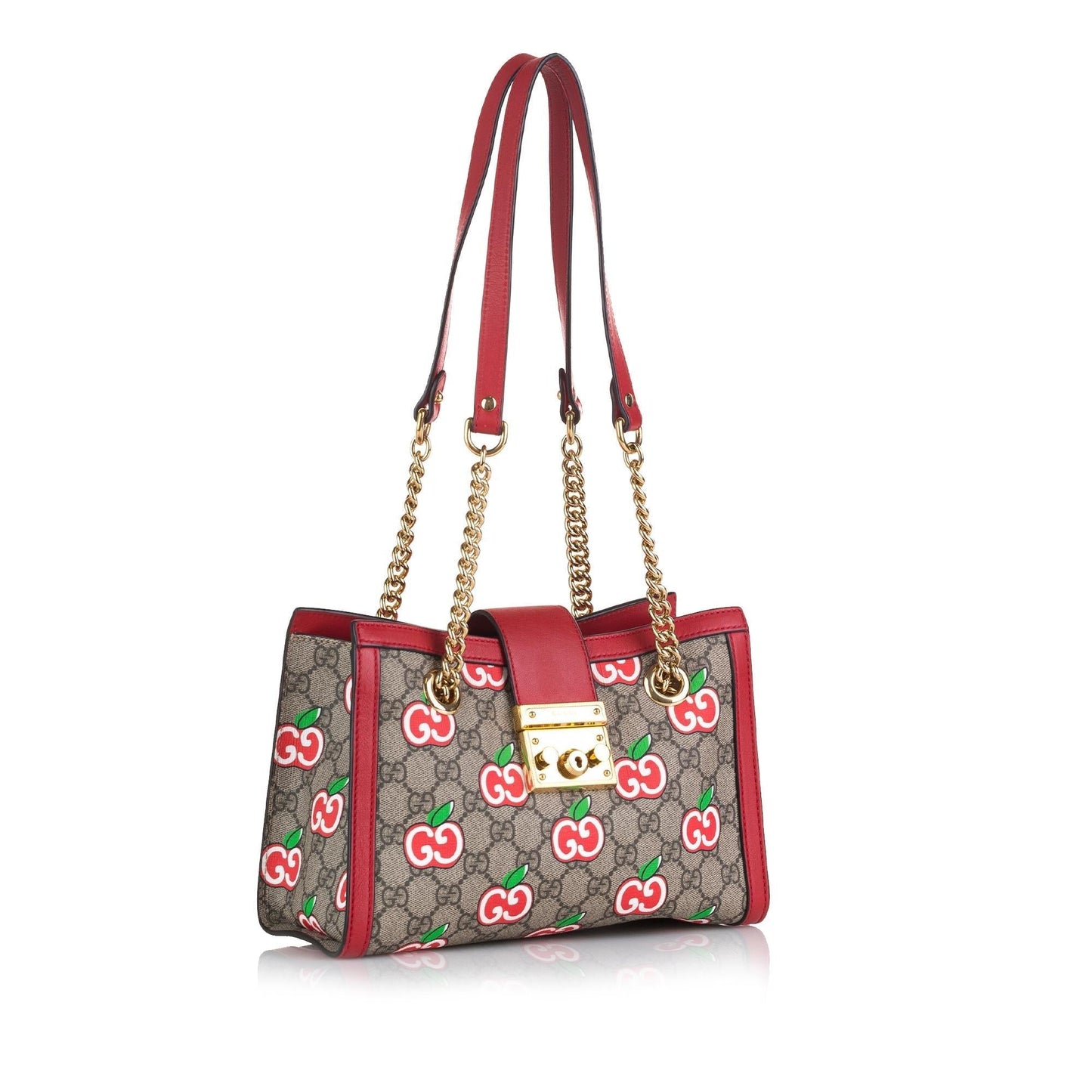 Luxury Gucci GG Supreme Apple Padlock Tote (SHG-iVKYxI)