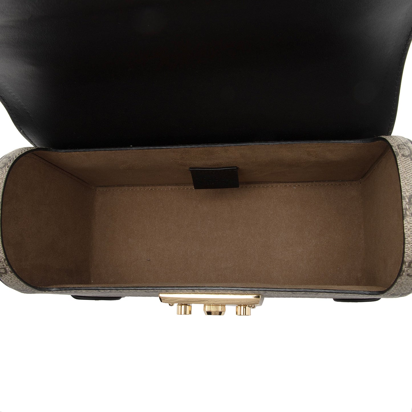 Gucci GG Supreme Bamboo Padlock Top Handle Shoulder Bag (SHF-hs3Epm)