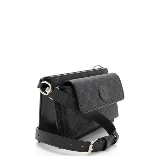 Gucci GG Supreme Flap Pocket Belt Bag