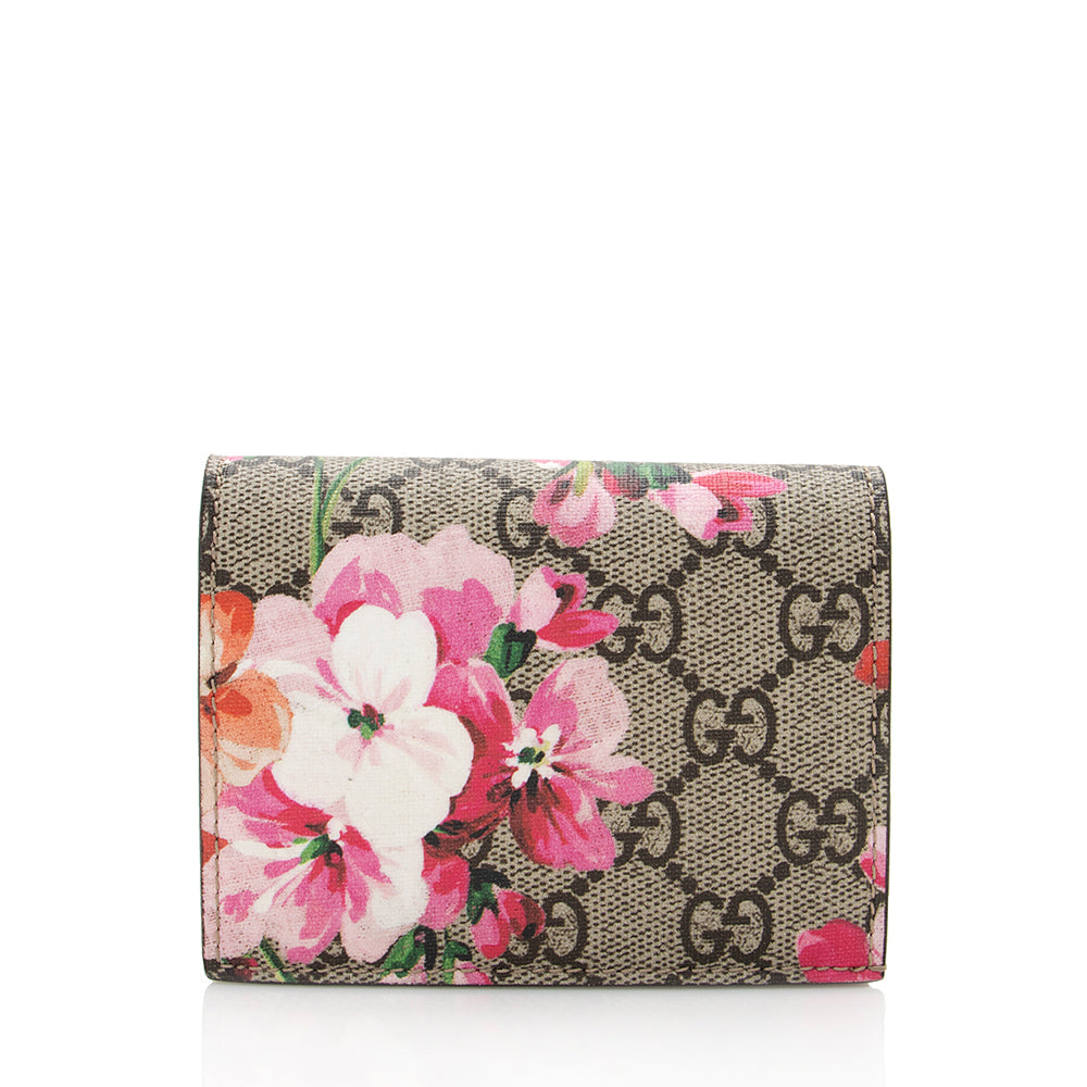 Gucci GG Supreme Blooms Card Case (SHF-19783)