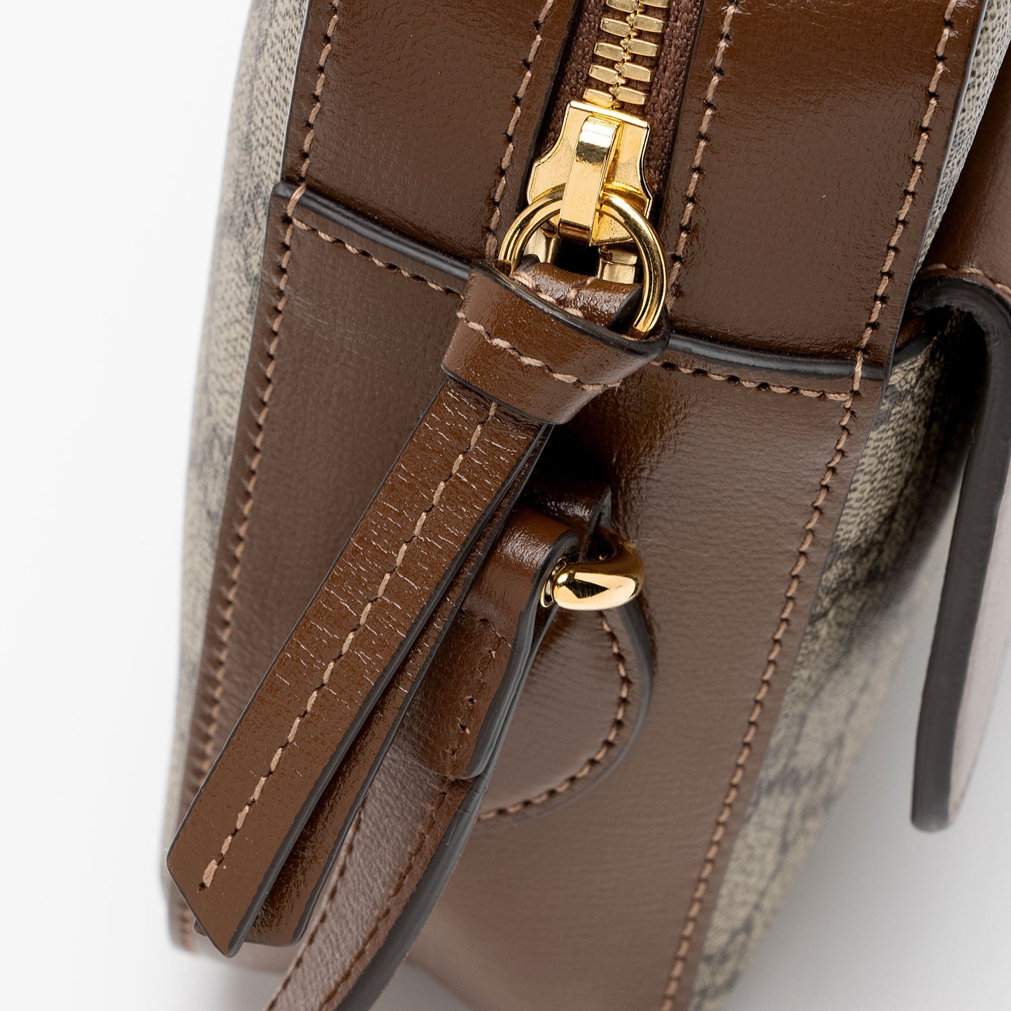 Gucci GG Supreme Calfskin Horsebit 1955 Small Shoulder Bag (SHF-4Qxiep)