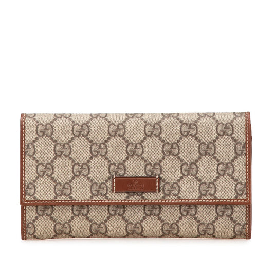 Gucci GG Supreme Continental Flap Wallet