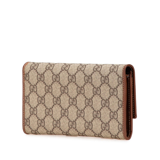 Gucci GG Supreme Continental Flap Wallet