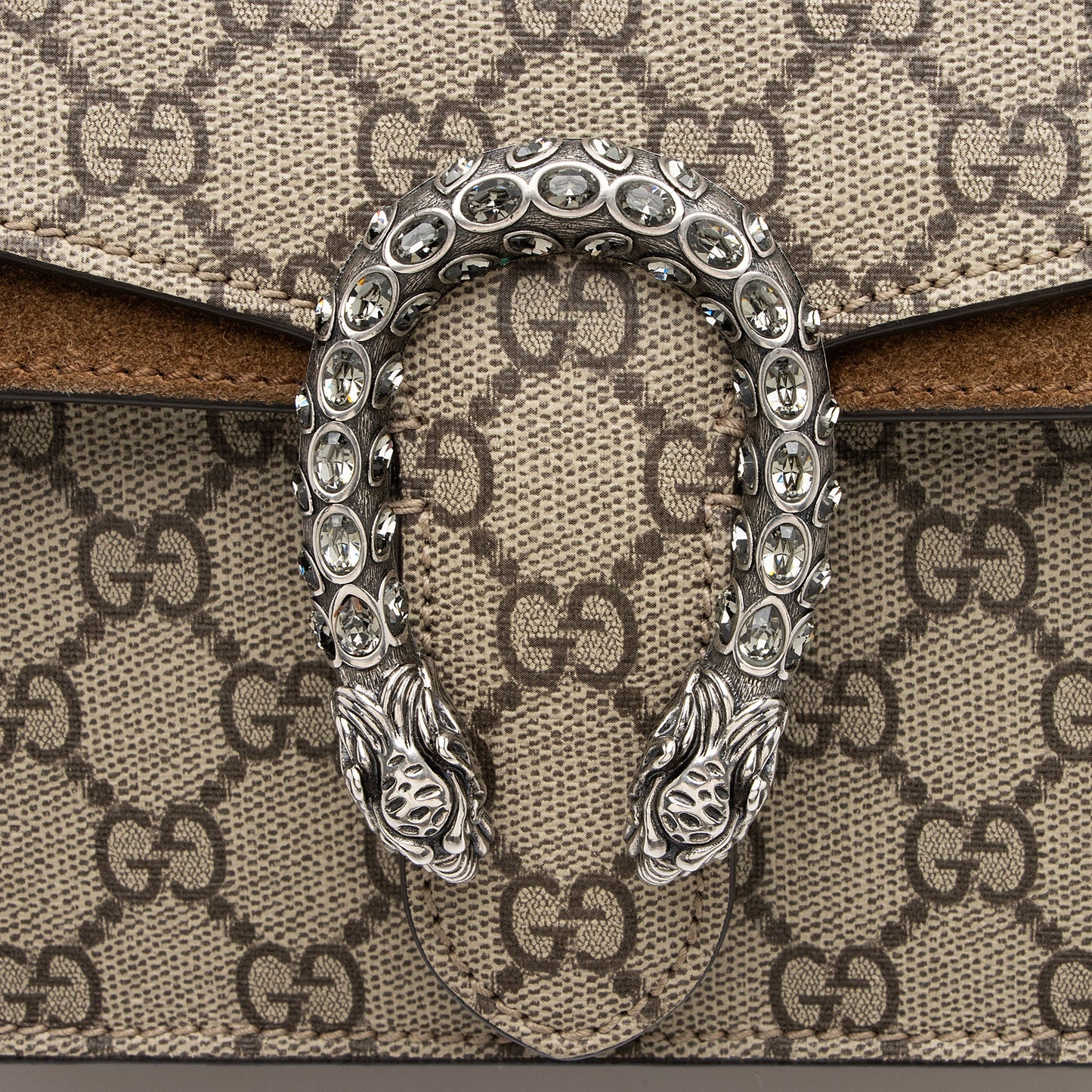 Gucci GG Supreme Crystal Dionysus Medium E/W Shoulder Bag