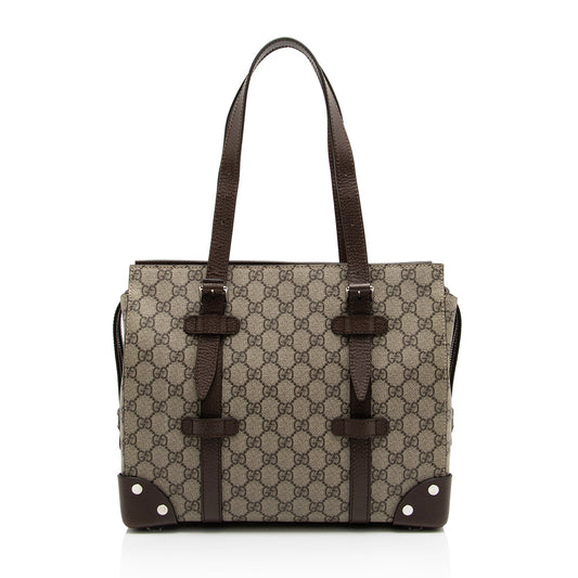 Gucci GG Supreme Buckle Small Tote (SHF-2EWGYl)