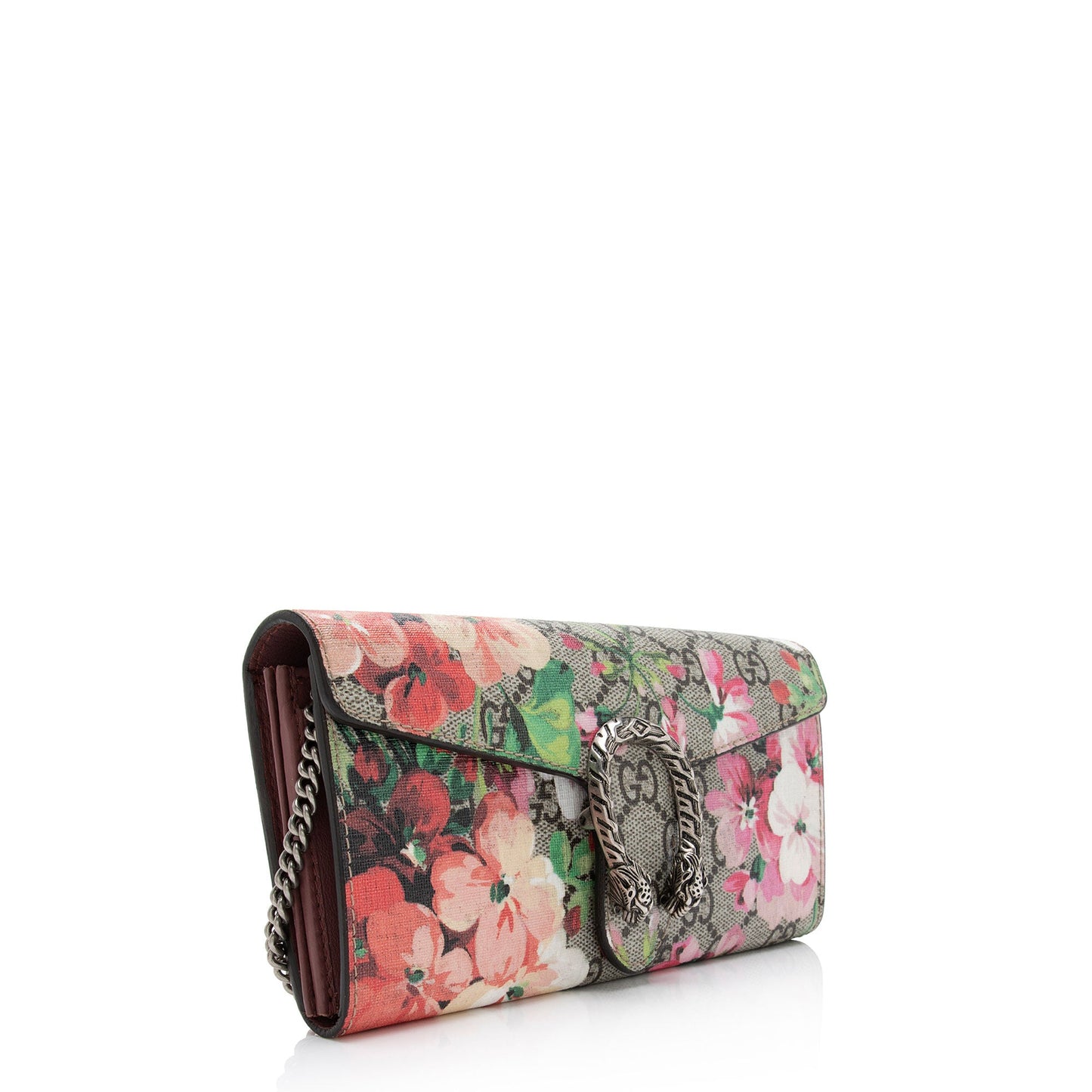 Gucci GG Supreme Blooms Dionysus Mini Wallet on Chain Bag (SHF-I8Vu9w)
