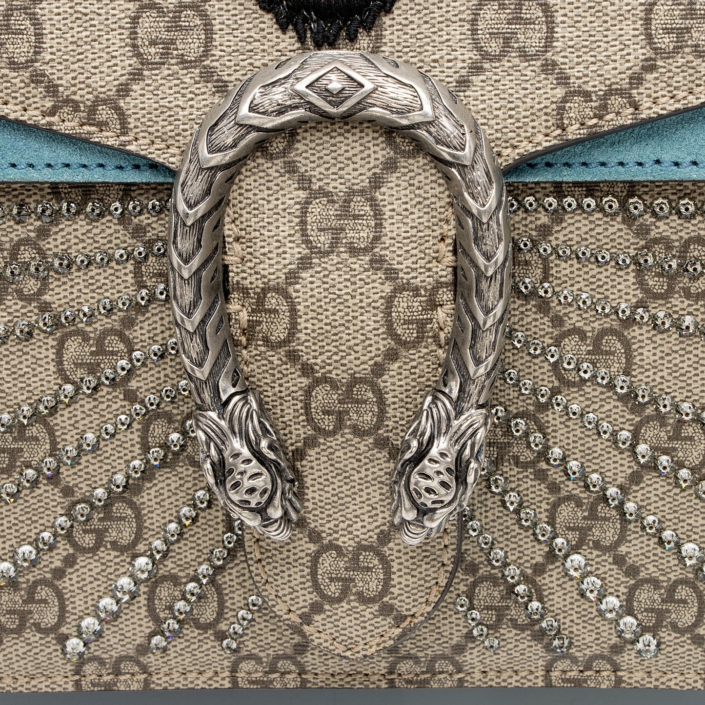 Gucci GG Supreme Embroidered Angry Cat Dionysus Medium Shoulder Bag