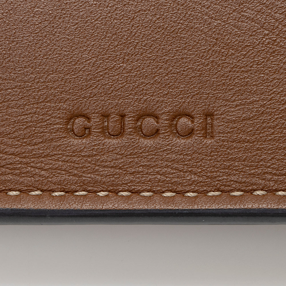Gucci GG Supreme Embroidered Kingsnake Large Zip Pouch (SHF-19741)