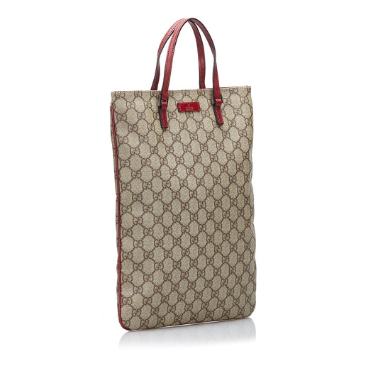 Luxury Gucci GG Supreme Flat Vertical Tote (SHG-AwXevK)