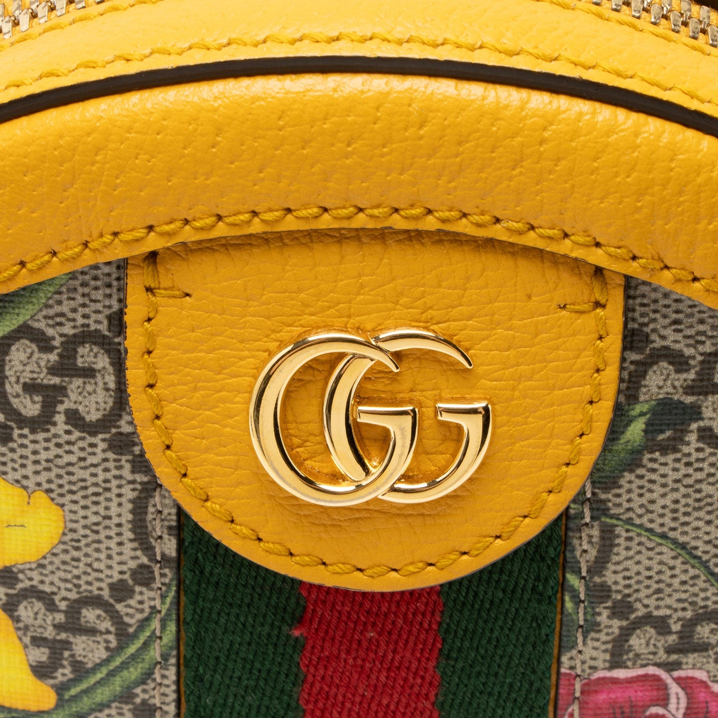 Gucci GG Supreme Flora Ophidia Round Mini Shoulder Bag