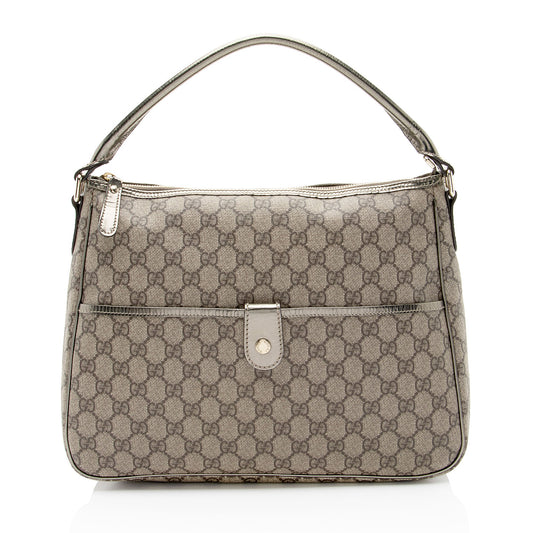 Gucci GG Supreme Pocket Hobo (SHF-hYDufh)