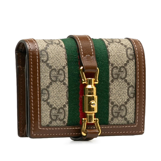 Gucci GG Supreme Jackie 1961 Compact Wallet (SHG-EbOrCQ)