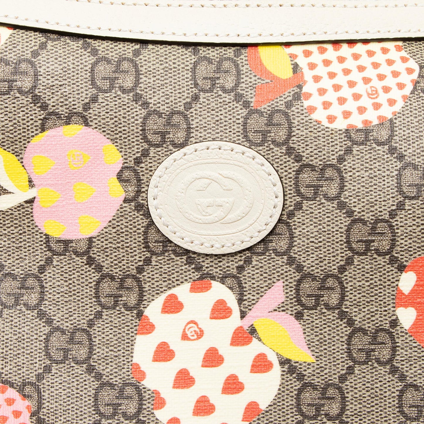 Gucci GG Supreme Les Pommes Half Moon Hobo (SHF-23192)