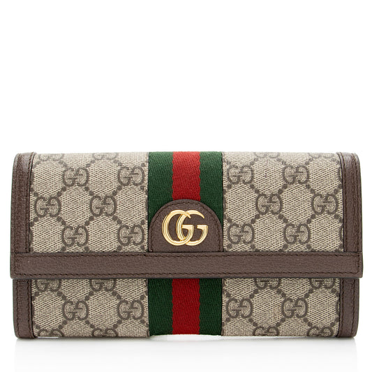 Gucci GG Supreme Ophidia Continental Wallet