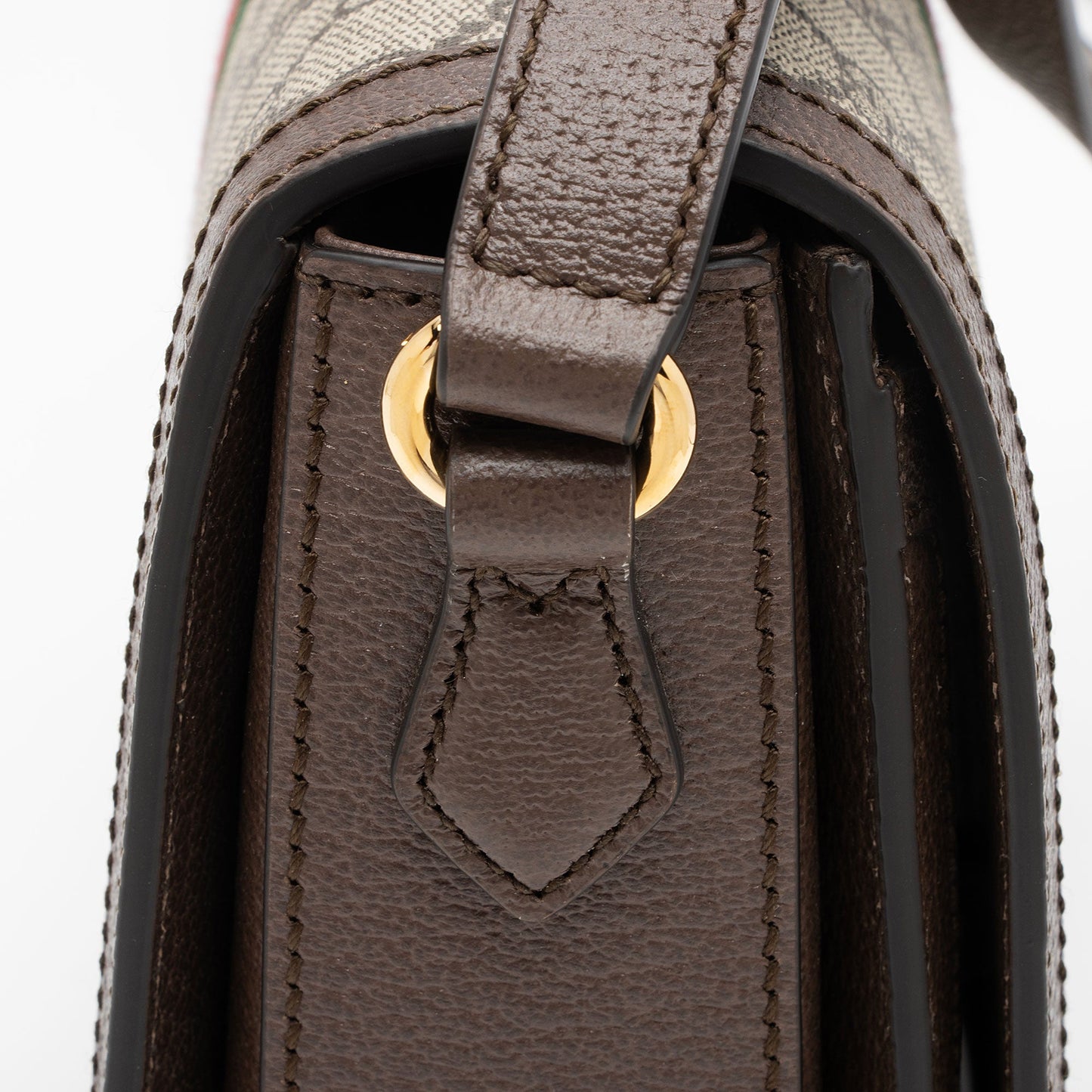 Gucci GG Supreme Ophidia Flap Messenger (SHF-6FVzgF)