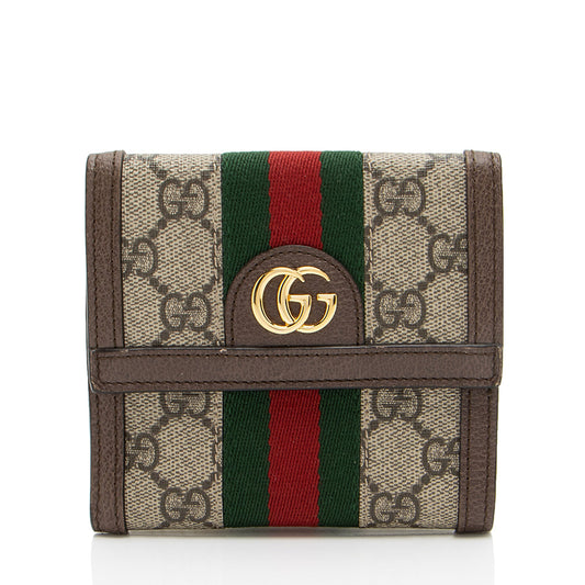 Gucci GG Supreme Ophidia French Wallet (SHF-4smeCs)