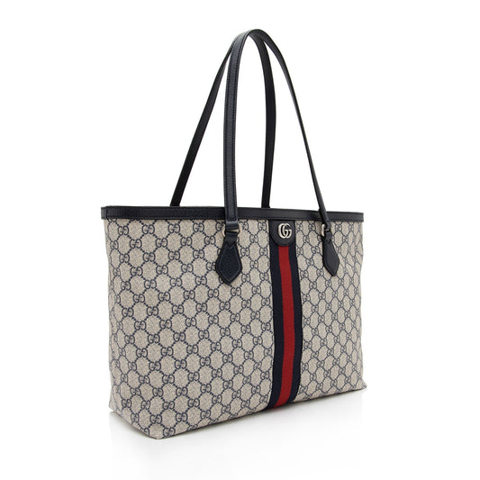 Luxury Gucci GG Supreme Ophidia Medium Shopping Tote (SHF-I4F76i)
