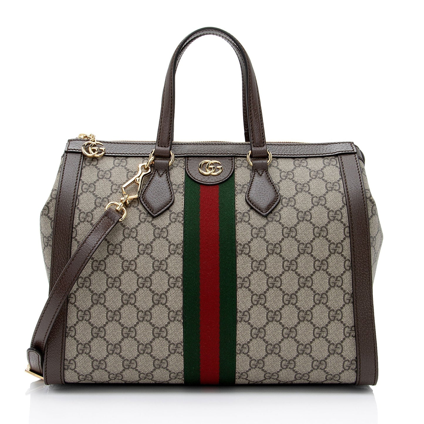 Luxury Gucci GG Supreme Ophidia Medium Top Handle Tote (SHF-VigNlG)