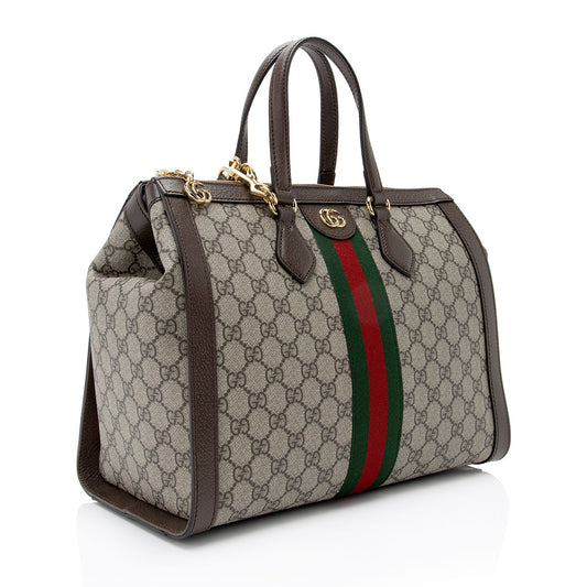 Luxury Gucci GG Supreme Ophidia Medium Top Handle Tote (SHF-VigNlG)