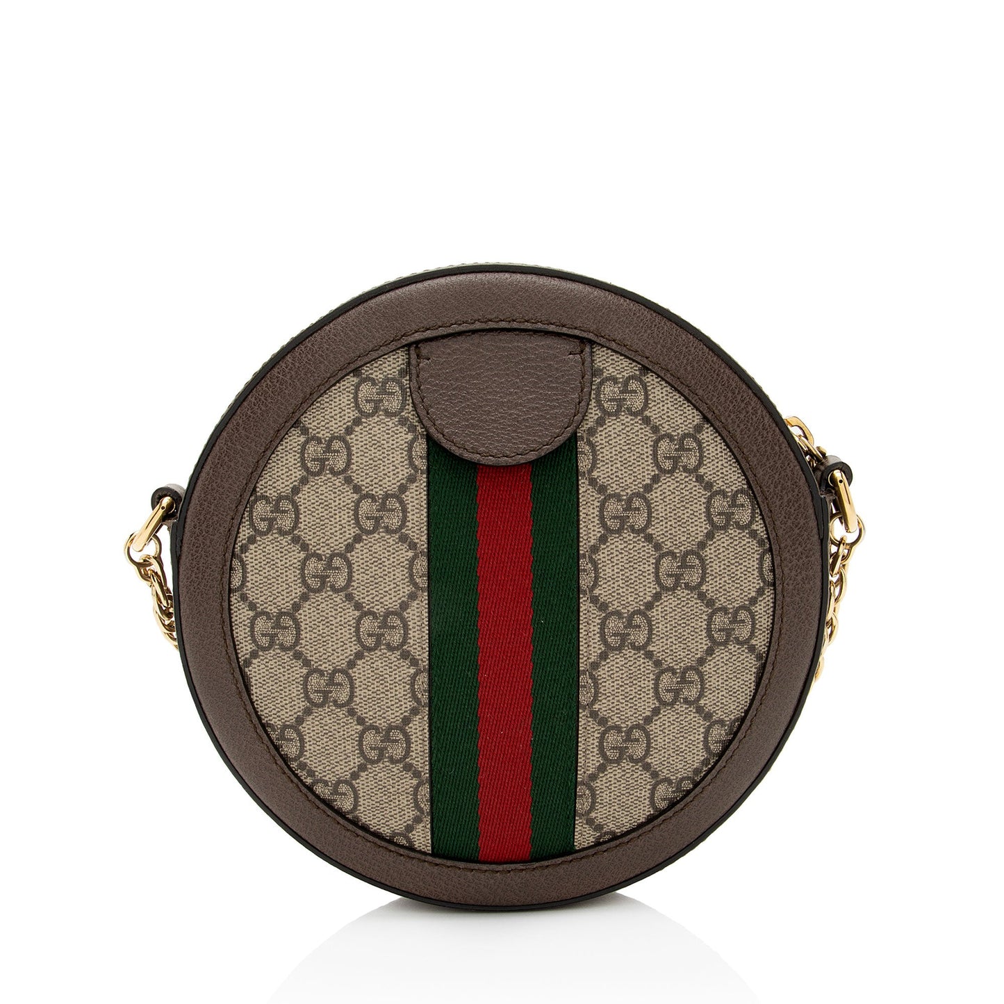 Gucci GG Supreme Ophidia Round Mini Shoulder Bag (SHF-8LEeSa)