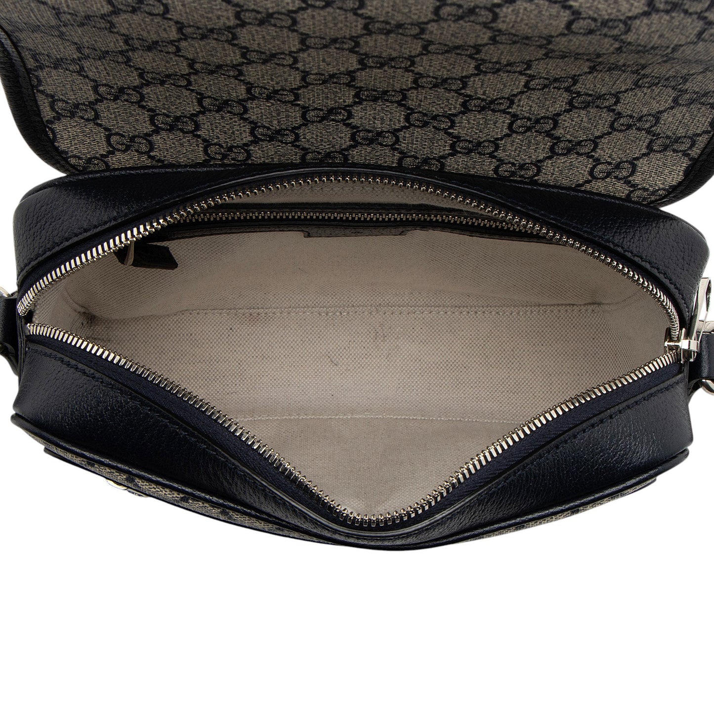Gucci GG Supreme Ophidia Studded Web Flap Small Messenger (SHF-ken4qy)