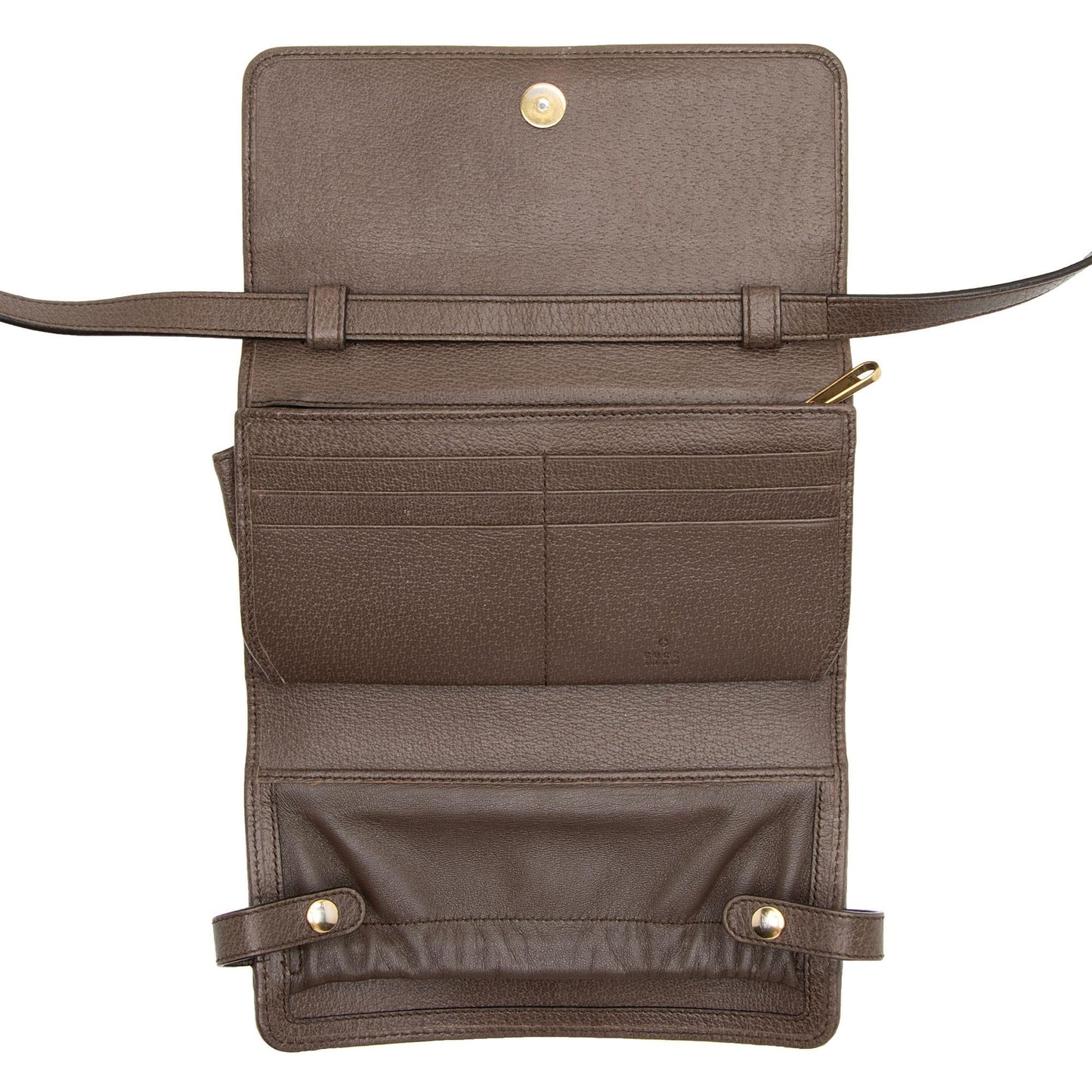 Gucci GG Supreme Ophidia Tri-Fold Wallet Crossbody Bag (SHF-qymUM5)