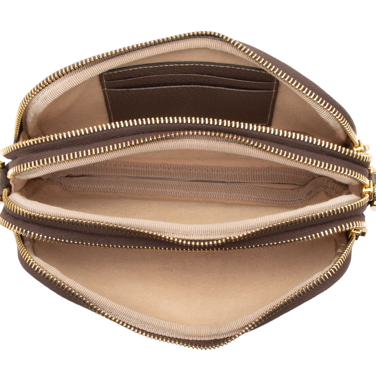 Gucci GG Supreme Ophidia Triple Zip Crossbody (SHF-5GZksx)