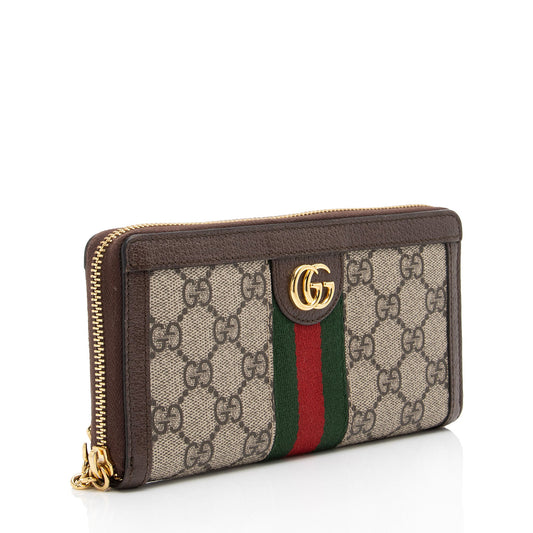 Gucci GG Supreme Ophidia Zip Around Wallet (SHF-dEvQd6)
