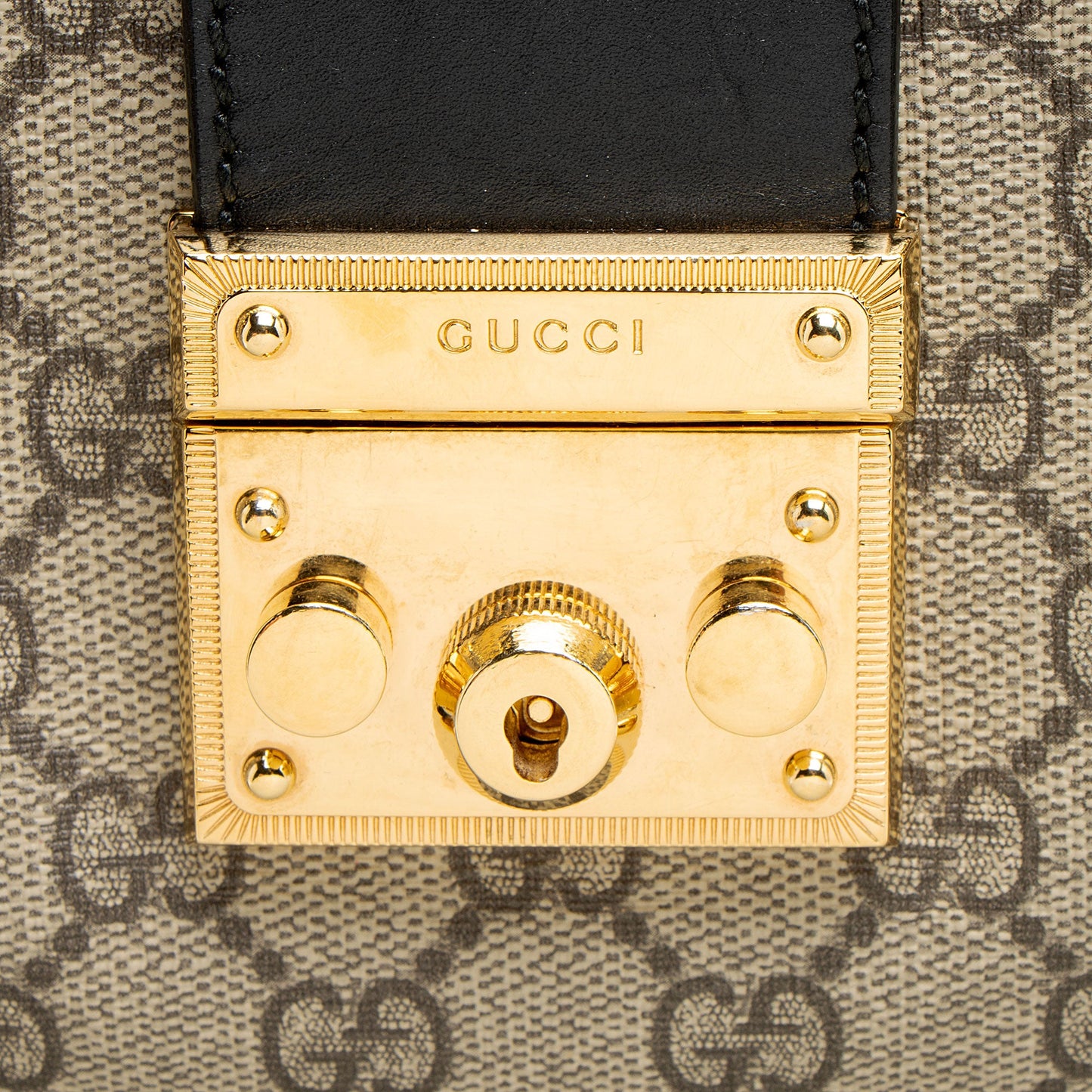 Gucci GG Supreme Padlock Chain Small Shoulder Bag