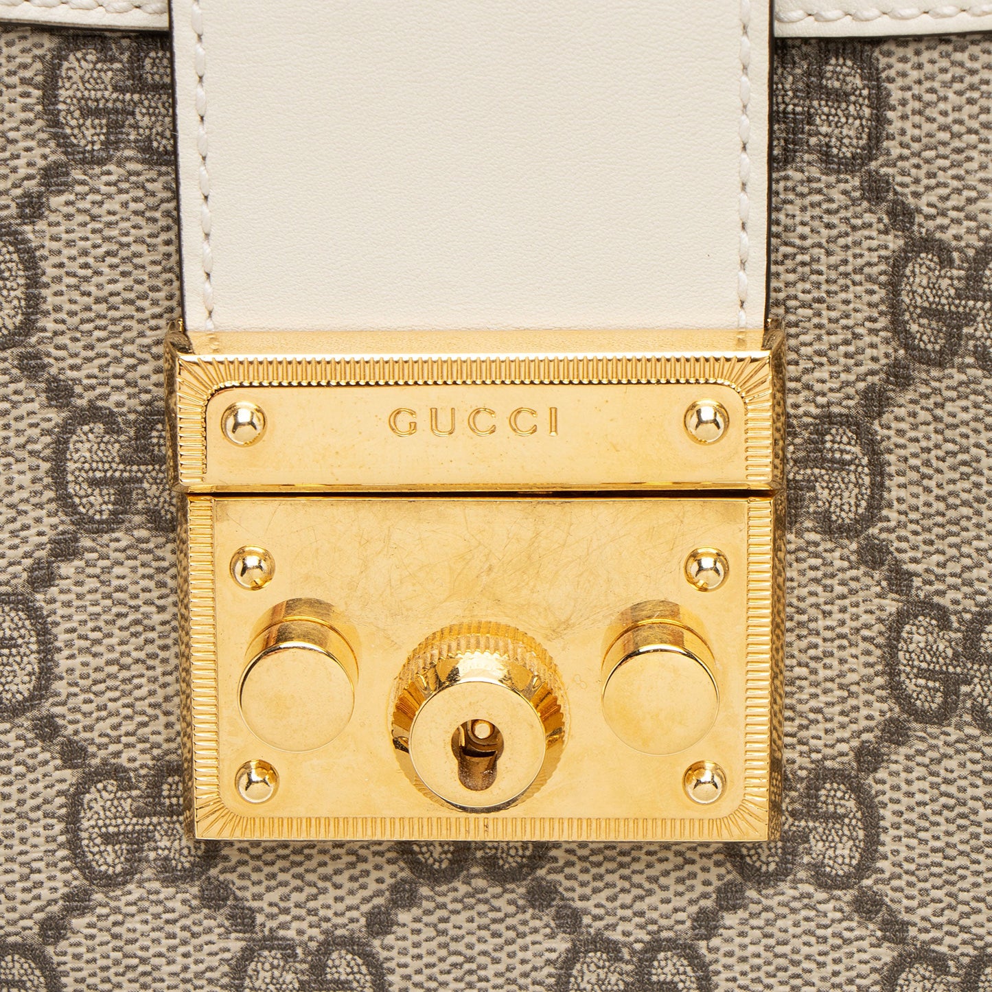 Gucci GG Supreme Padlock Chain Small Shoulder Bag