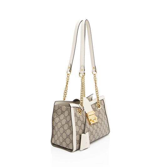 Gucci GG Supreme Padlock Chain Small Shoulder Bag