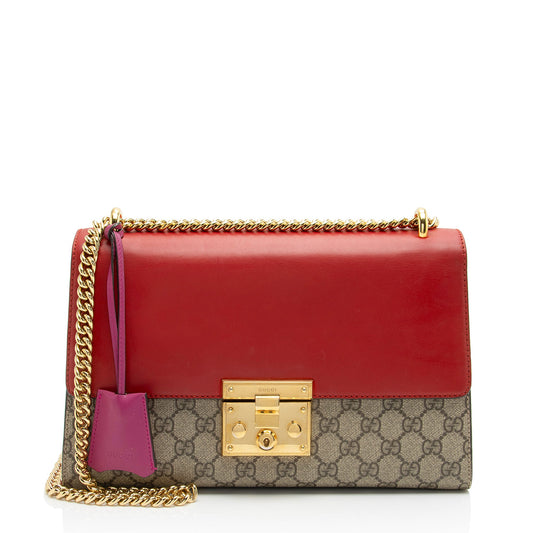 Gucci GG Supreme Padlock Medium Shoulder Bag