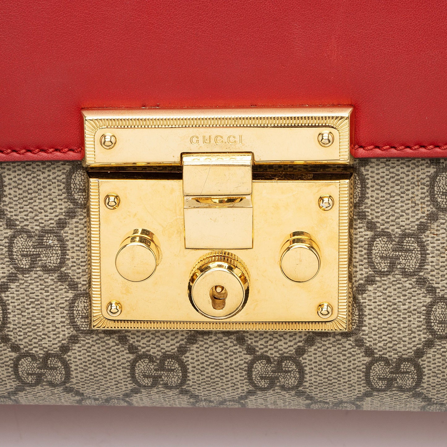 Gucci GG Supreme Padlock Medium Shoulder Bag