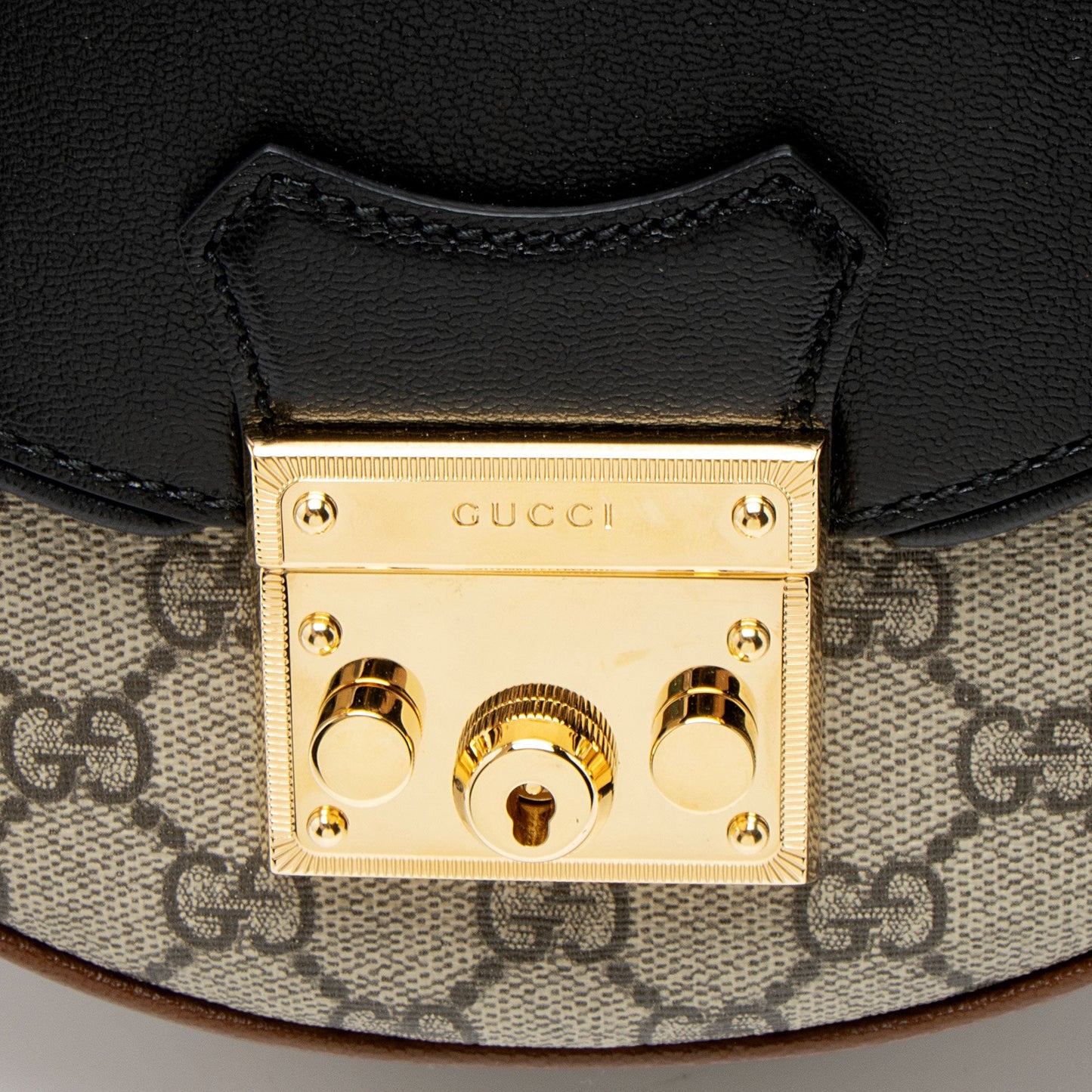Gucci GG Supreme Padlock Saddle Small Shoulder Bag