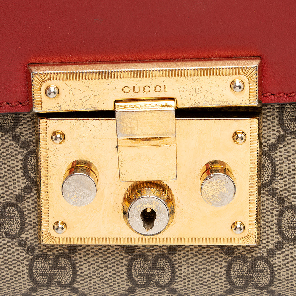 Gucci GG Supreme Padlock Small Shoulder Bag (SHF-20632)