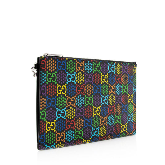Gucci GG Supreme Psychedelic Zip Wristlet (SHF-20081)