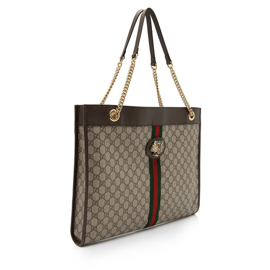 Luxury Gucci GG Supreme Rajah Large Tote (SHF-CkmY9Y)