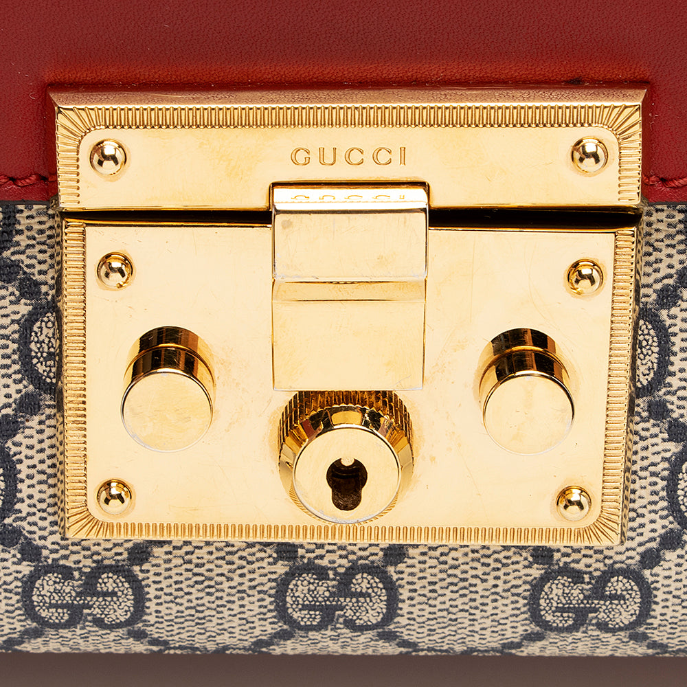 Gucci GG Supreme Small Padlock Shoulder Bag (SHF-21315)