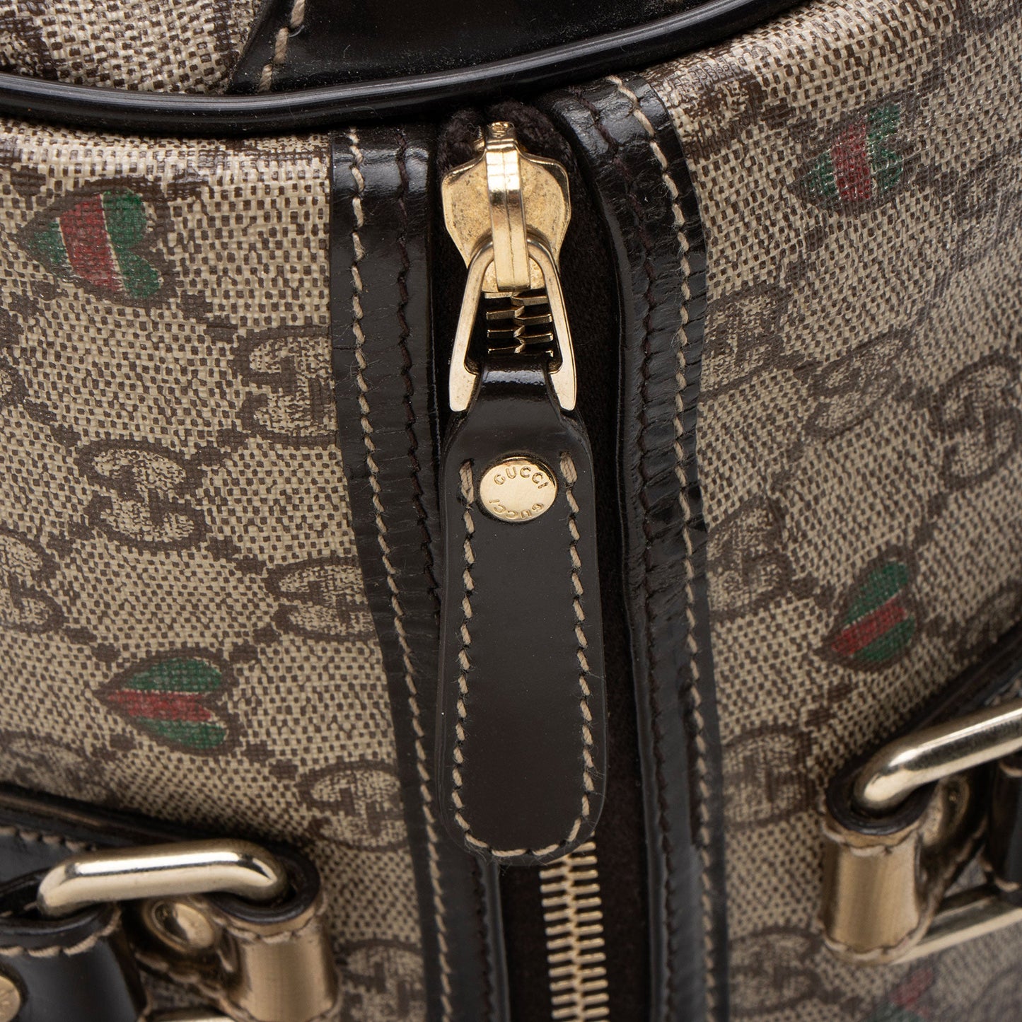 Gucci GG Supreme Tattoo Hearts Joy Boston Bag