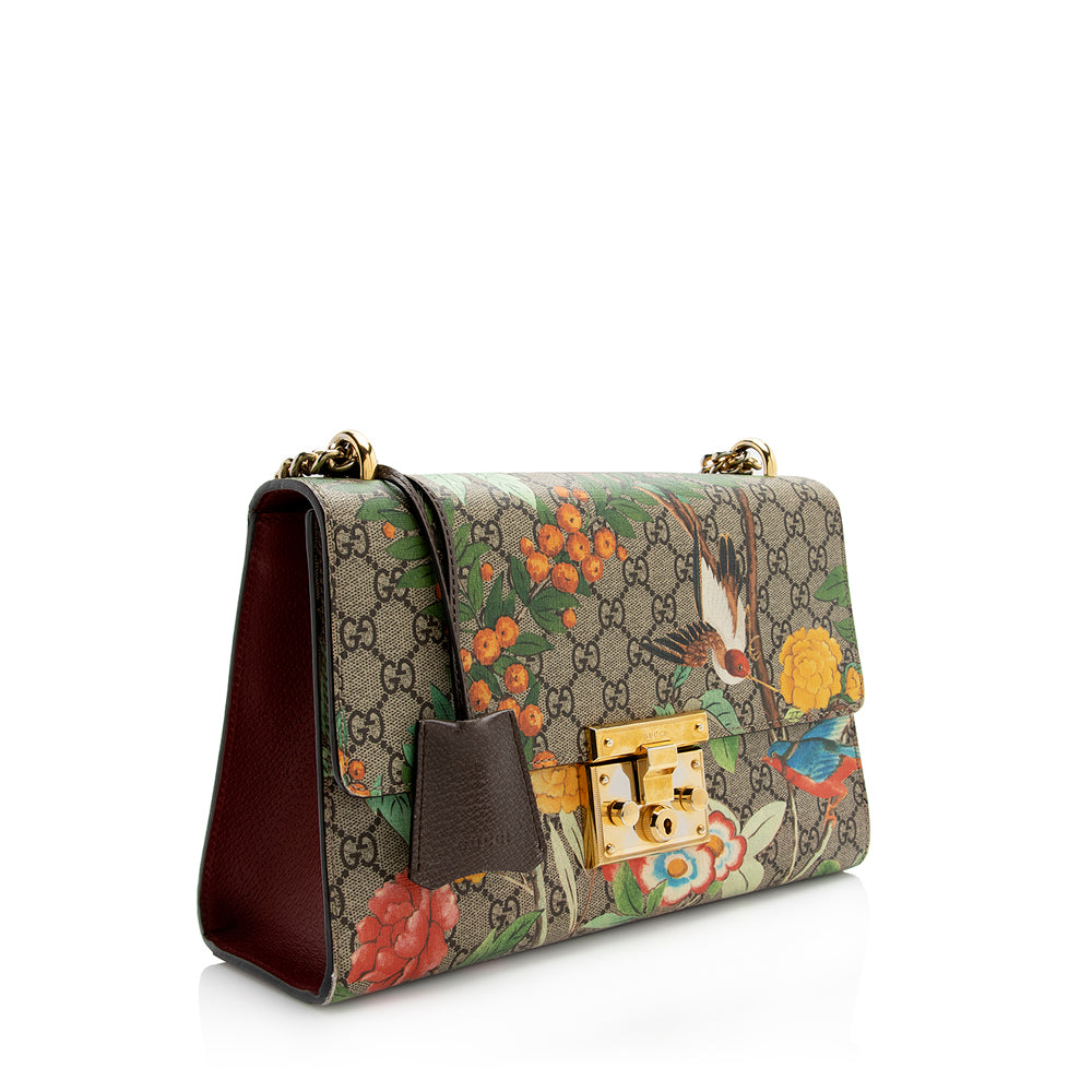 Gucci GG Supreme Tian Padlock Shoulder Bag (SHF-21600)