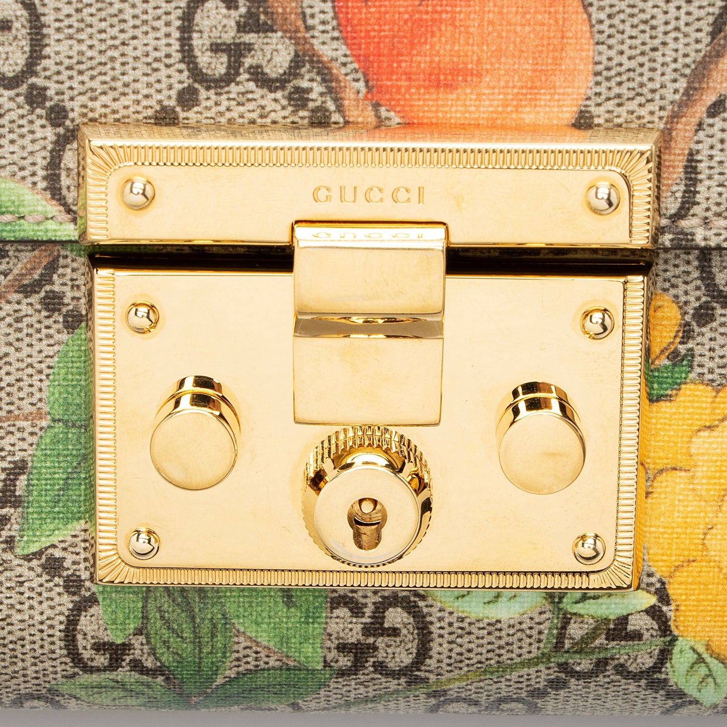 Gucci GG Supreme Tian Padlock Small Shoulder Bag