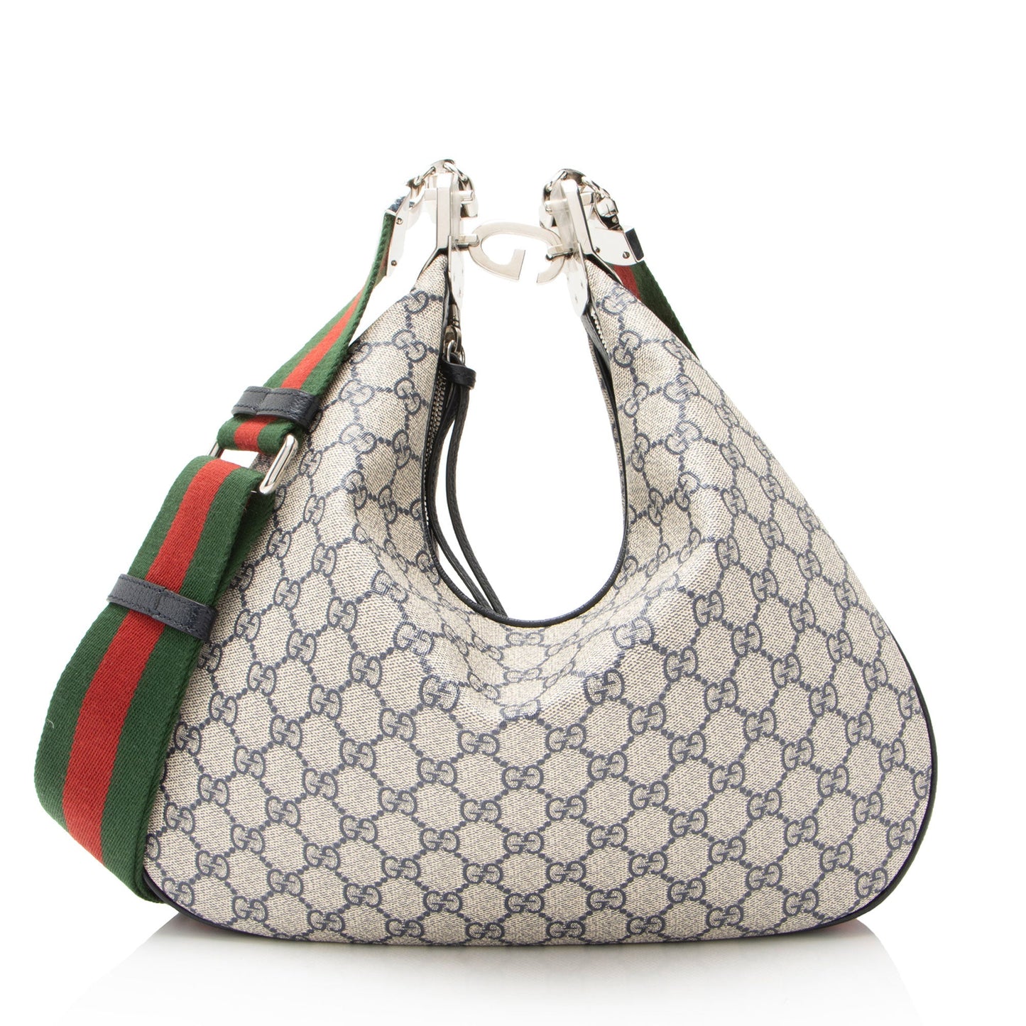 Gucci GG Supreme Web Attache Large Shoulder Bag
