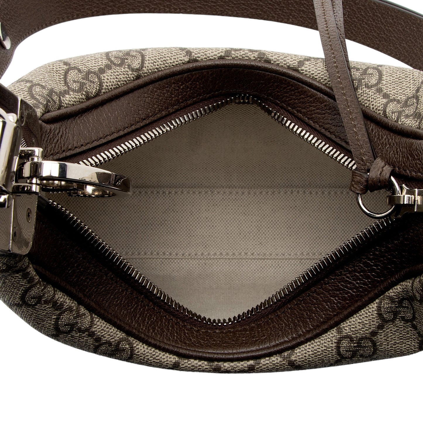 Gucci GG Supreme Web Attache Small Shoulder Bag (SHF-sxZNBL)