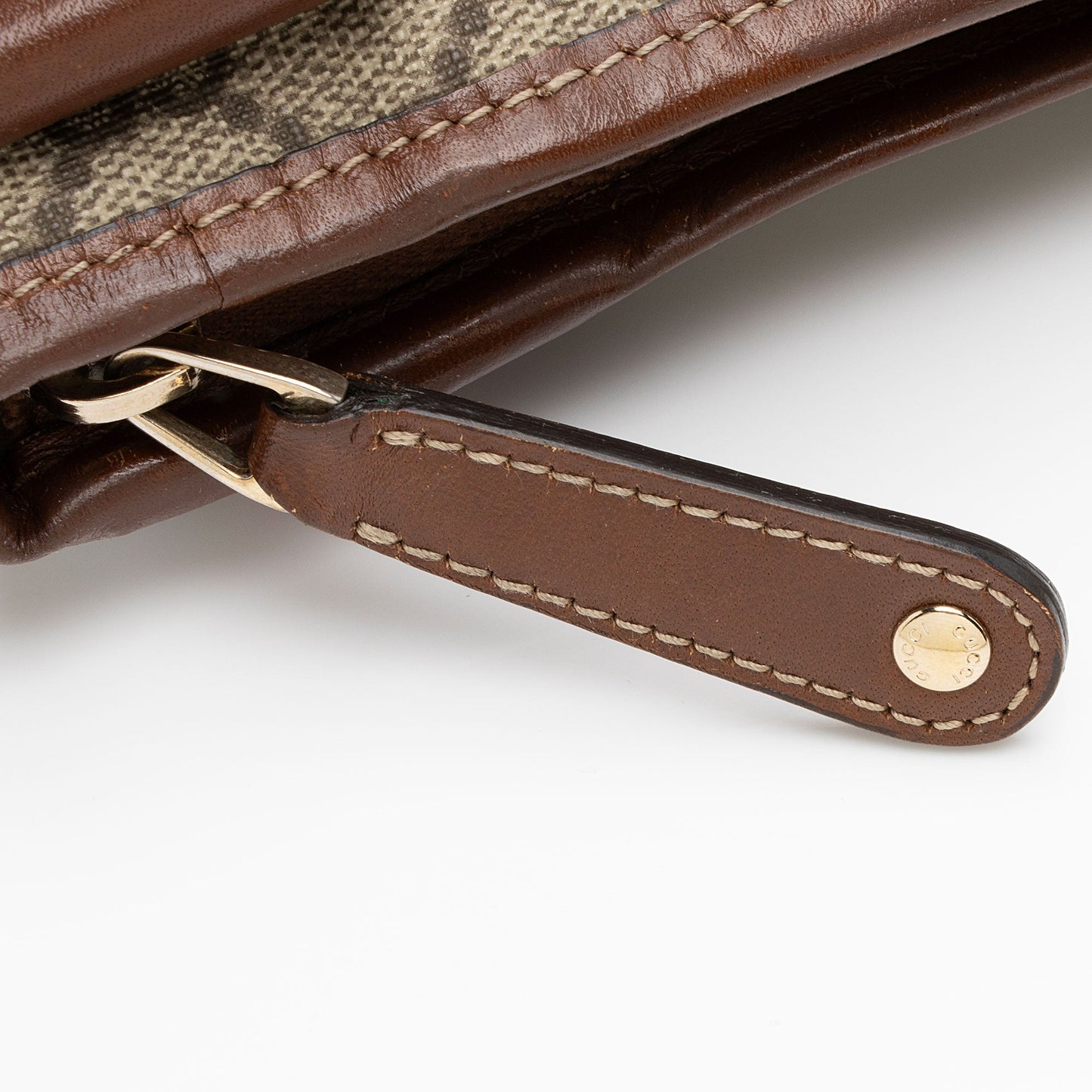 Gucci GG Supreme Web Loop Flat Small Messenger (SHF-2FmbPb)