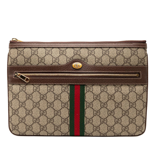Gucci GG Supreme Web Ophidia Clutch