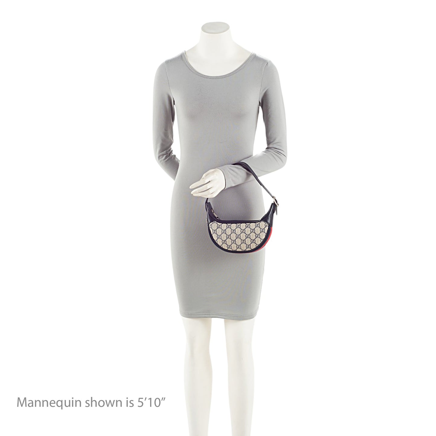 Gucci GG Supreme Web Ophidia Half Moon Mini Hobo